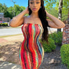Spring And Summer Dresses For Women Chest Wrap Printed Off Shoulder Bandage Slim Sexy Long Dress 2023 New Fashion party MsChuh
