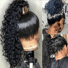 250 Density 360 Full Lace Wig Human Hair Pre Plucked Deep Curly Lace Front Human Hair Wig Curly HD Transparent Lace frontal Wig