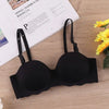 Explosive French Simple British Ice Silk Bra One Piece Thick Cup Girls Gathering No Steel Rings Women's Underwear