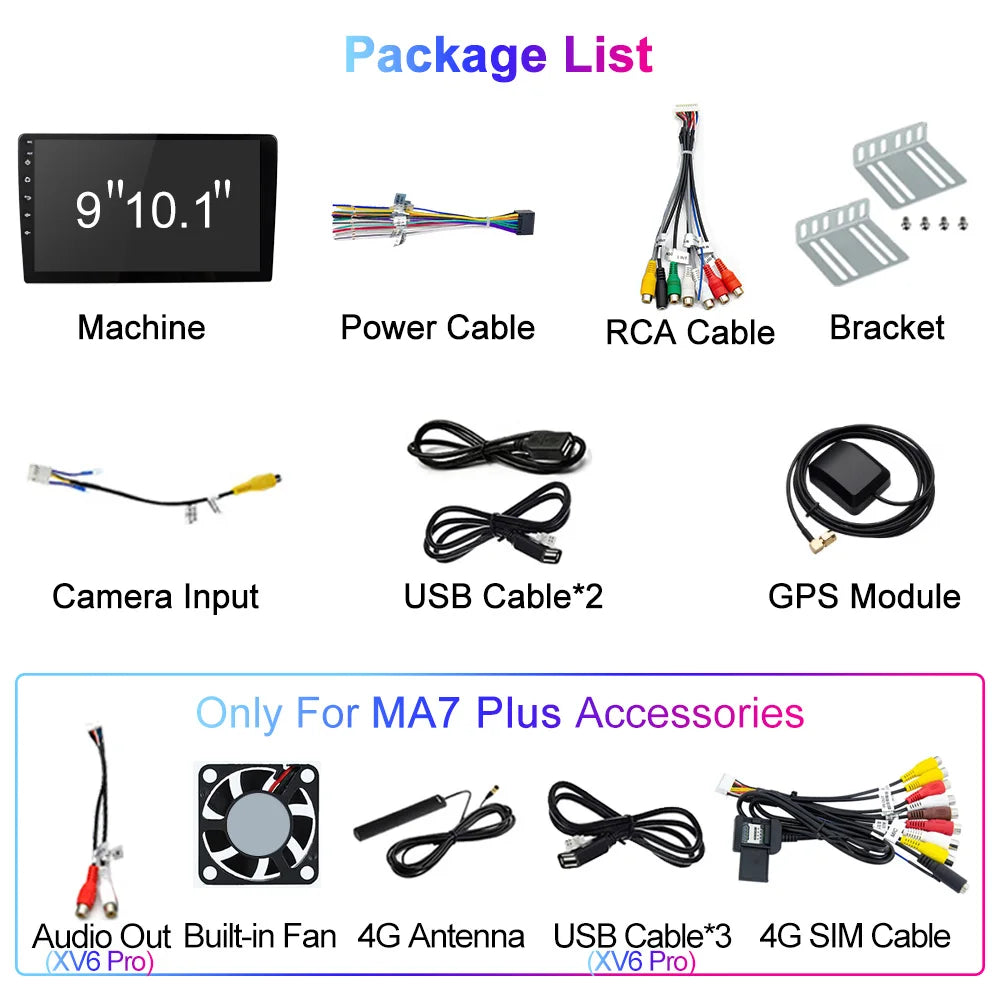 XIMA 7 9 10 inch 4G 8Core 5G WIFI Carplay Android Aauto Car Radio Multimedia Player 2 din stereo Receiver 2DIN GPS dvd Head Unit