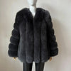 BEIZIRU Winter Woman Real Fox Fur Coat Warm Fashion Natural  New Luxury Stylelong sleeve fashion girls jacket
