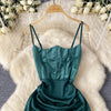 SINGREINY Evening Party Senior Slim Dress Women Spaghetti Strap Backless Zipper Sleeveless Bodycon 2024 Newest Satin Long Dress