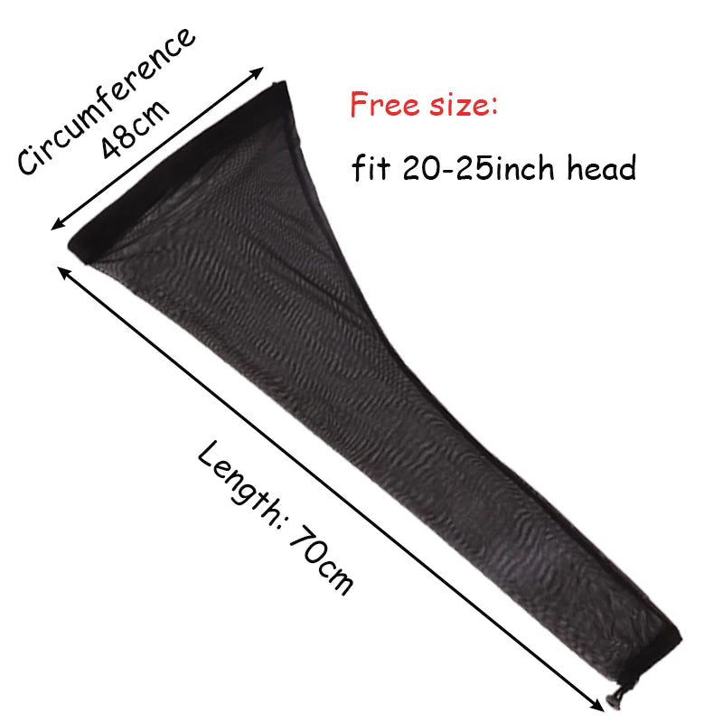 1Pcs Braiding Hair Sleeve For Hair Extensions Black Wig Sleeve With Adjustable Drawstring For Keep Braids Flow Wig Accessories