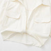 Women Fashion Front Knot Elastic Linen Cropped Shirts Vintage Short Sleeve Patch Pockets Female Blouses Blusa Chic Tops