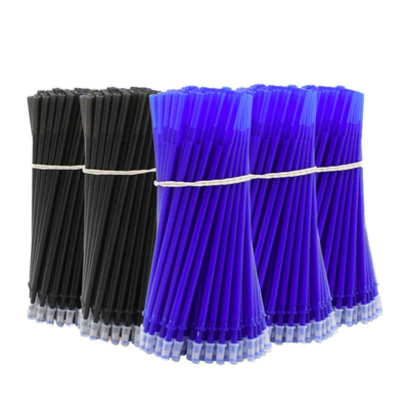 30/50/100Pcs/Lot 0.5mm Gel Pen Erasable Pen Refill Rod Set Blue Black Ink Shool Washable Handle Writing Stationery Supplies