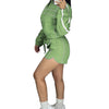 2025 Trendy Woman Clothes Sets Y2k Lounge Tracksuit Contrast Color Long Sleeve Zip Windbreaker Jacket Shorts 2 Piece Set Outfits