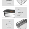 Stainless Steel Camping Lunch Box Sealed Leak-proof Bento Box Microwave Suitable Large Capacity Refrigerator Freezer Storage Box
