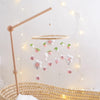 Baby Crib Mobile Bed Bell Rattle Toys Wooden Crochet Stars Pendant Bed Bell Toys Newborn Comfort Crib Bracket Hanging Toys Gifts