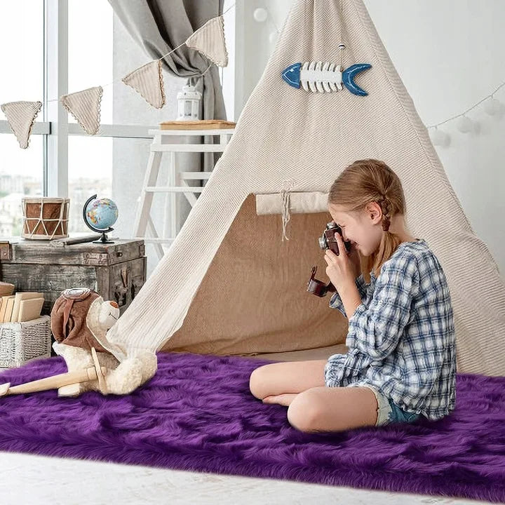 Soft Faux Fur Wool Carpet Area Rug Fluffy Carpets for living room hairy rugs for Bedroom home decor sofa cover floor mats