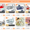 IMBABY Newborn Baby Bed Multifunctional Baby Cribs Foldable Baby Cot With Diaper Table Crib Cradle Double Decker Cribs for Baby