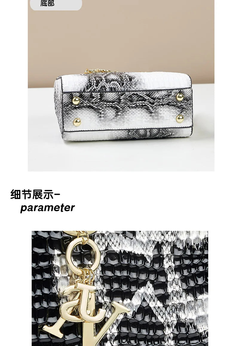 2024 High Quality Luxury Brand Designer PU Leather Shoulder Bag Women Hand Bags Crocodile Purses Ladies Messenger Handbag Totes