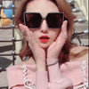 New Vintage Large Frame Sunglasses Women's Brand Designer Square Sun Glasses Women Travel Fashion Eyewear UV400 Gafas De Sol