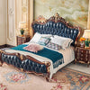 Nordic Luxury Aesthetic Bed Queen Size Cheap Cute Salon Bedroom King Bed Modern Wood Leather Camas Matrimonial Room Furniture