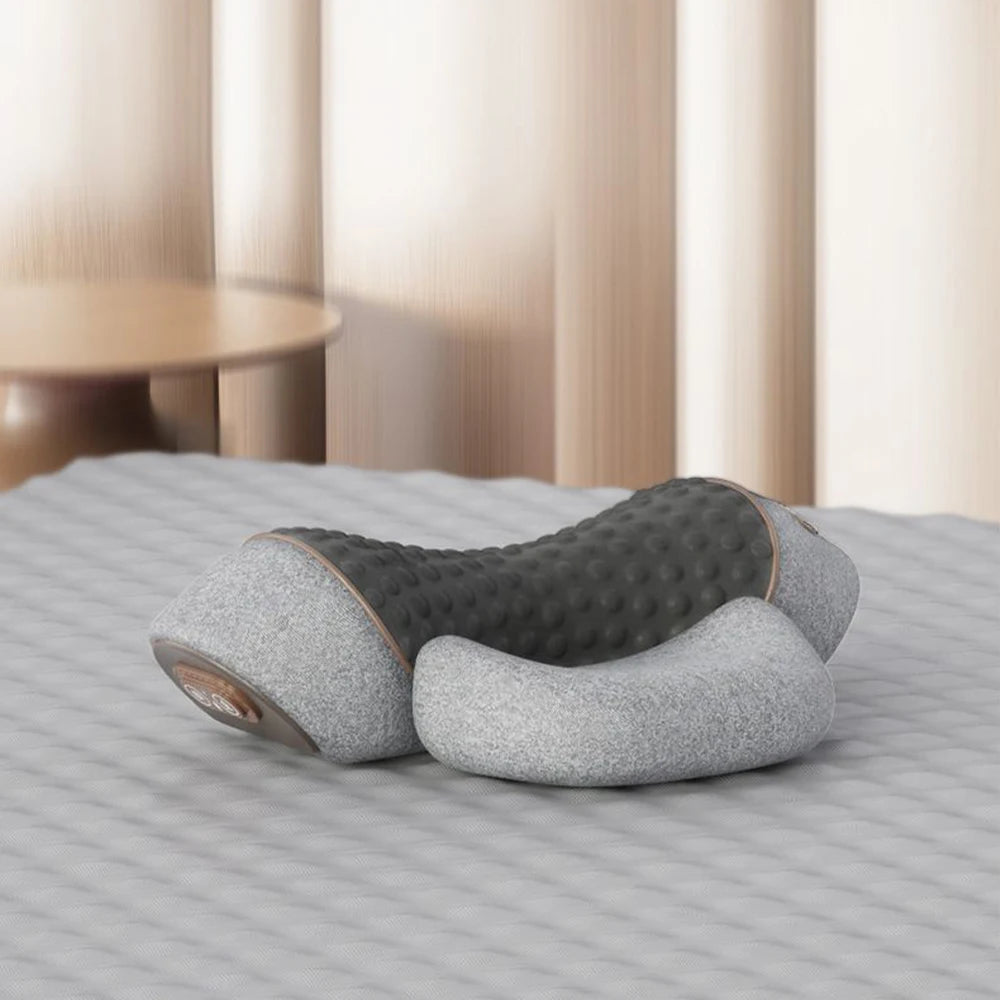 Neck Massager Pillow Cervical Orthopedic Pillow Lifting Traction Relax Hot Compress Vibration Massage Neck Pain Relief