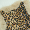 CM.YAYA Women's Set Sleeveless Fur Leopard Sequined V-neck Wool Vest and Pant Suits 2024 Street Two 2 Piece Set Outfit Tracksuit