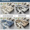 MINGDIBAO Fabric Sofa Set Furniture Living Room Sofa Set with USB and Stools / Big U Shape Cloth Couch Sofas for Home Furniture