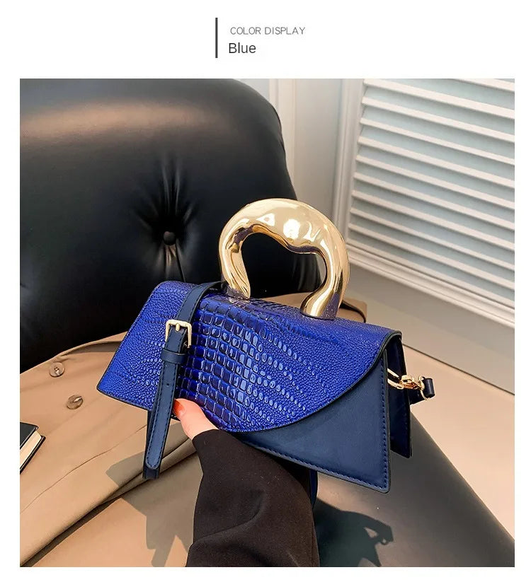 Solid Alligator PU Shoulder and Crossbody Bags Personality Designer Style High Quality Hand Bags for Women 2024 Fashion Hot Sale