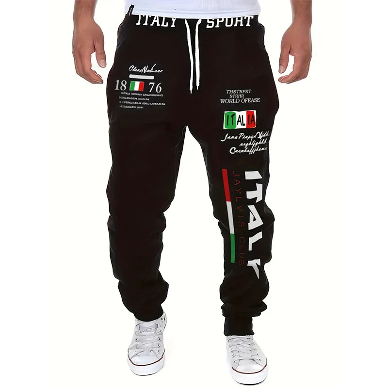 Men Street Hip Hop Jogger Pants 2024 New Hot Fashion Letter Sports Trousers Drawstring Elastic Outdoor Fitness Casual Sweatpants
