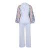 Mesh Jumpsuit Women White Overalls Party Lace Rompers New In Bodysuit One Piece Long Sleeve Summer Long Pants Y2k Spring Work