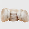 Hot 40cm*40cm Handmade Woven Natural Straw Round Pouf Tatami Cushion Floor Japanese Style Cushion Home Textile