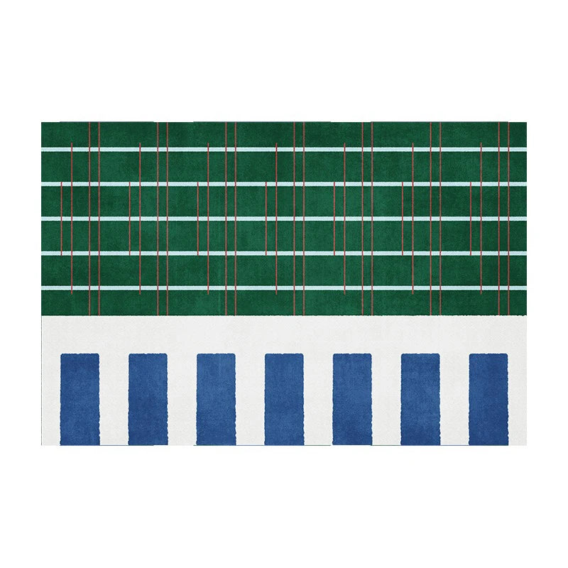 Living Room Carpet Modern Style French Retro Blue Striped Bedroom Bedside Rug Light Luxury High-end Coffee Table Mat Ковер Tapis