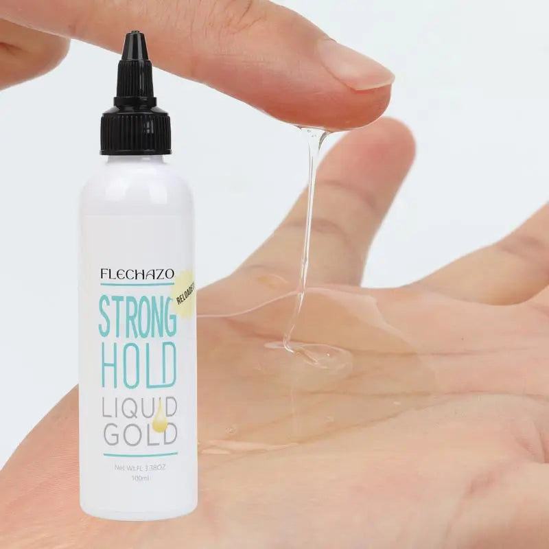 Clear Liquid Gold Lace Wig Glue For Bald Cap Beginner Friendly Strong Hold Lace Adhesive Gel Hair Bond And Wig Cap Easy To Apply