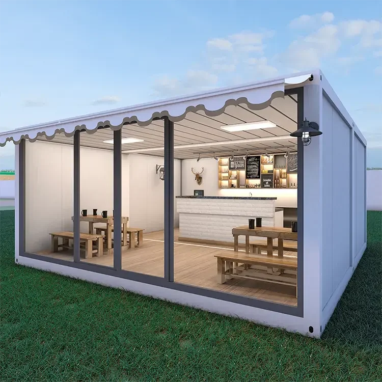 40ft Two Layers Triangle Roof Outdoor Terrace Modern Module Premade Hotel Style Apartment House 20ft Tiny House For Sale