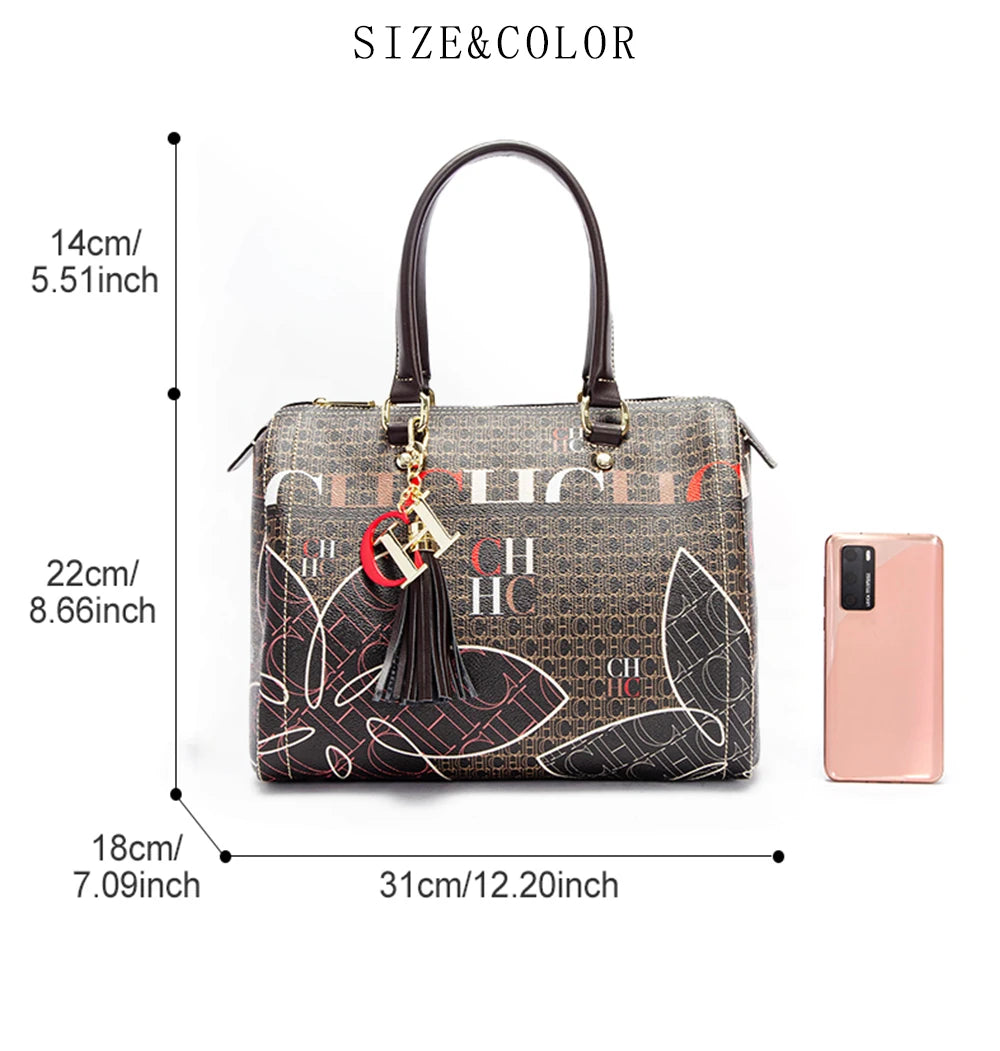 CH Fashionable and Luxury Design Spring 2024 New Women's Handbag Jacquard Colorful Women's Commuting Crossbody Bag