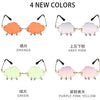 Fashion Rimless Cloud Shaped Sunglasses with Lightning Pendant Y2K Women's Luxury Sun Glasses Shades UV400 Brand Designer SG28