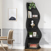 Tribesigns Corner Shelf, Modern 5-Tier Wall Corner Bookshelf, Stylish Corner Small Bookcase Storage Rack Plant Stand