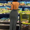 Elegant Women Dress Basic Short Sleeve Sexy Backless Slim Fit Summer Casual Vintage Gothic Streetwear Long Dress