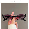 Half Frame Cat-eye Sunglasses Fashion Style Colored Women's Sunglasses Uv400 Fashion Shades Eyewear Summer Anti UV Sunglasses