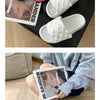Ladies Magic Sticker Flat Slippers 2025 Summer New Designer Luxury Sandals for Women Elegant Home Flat Slippers Zapatos De Mujer