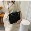 Ladies Fashion Large Capacity Chain Bag Retro Square Tote Bag Diamond Texture Shoulder Crossbody Daily Hundred Underarm Handbag