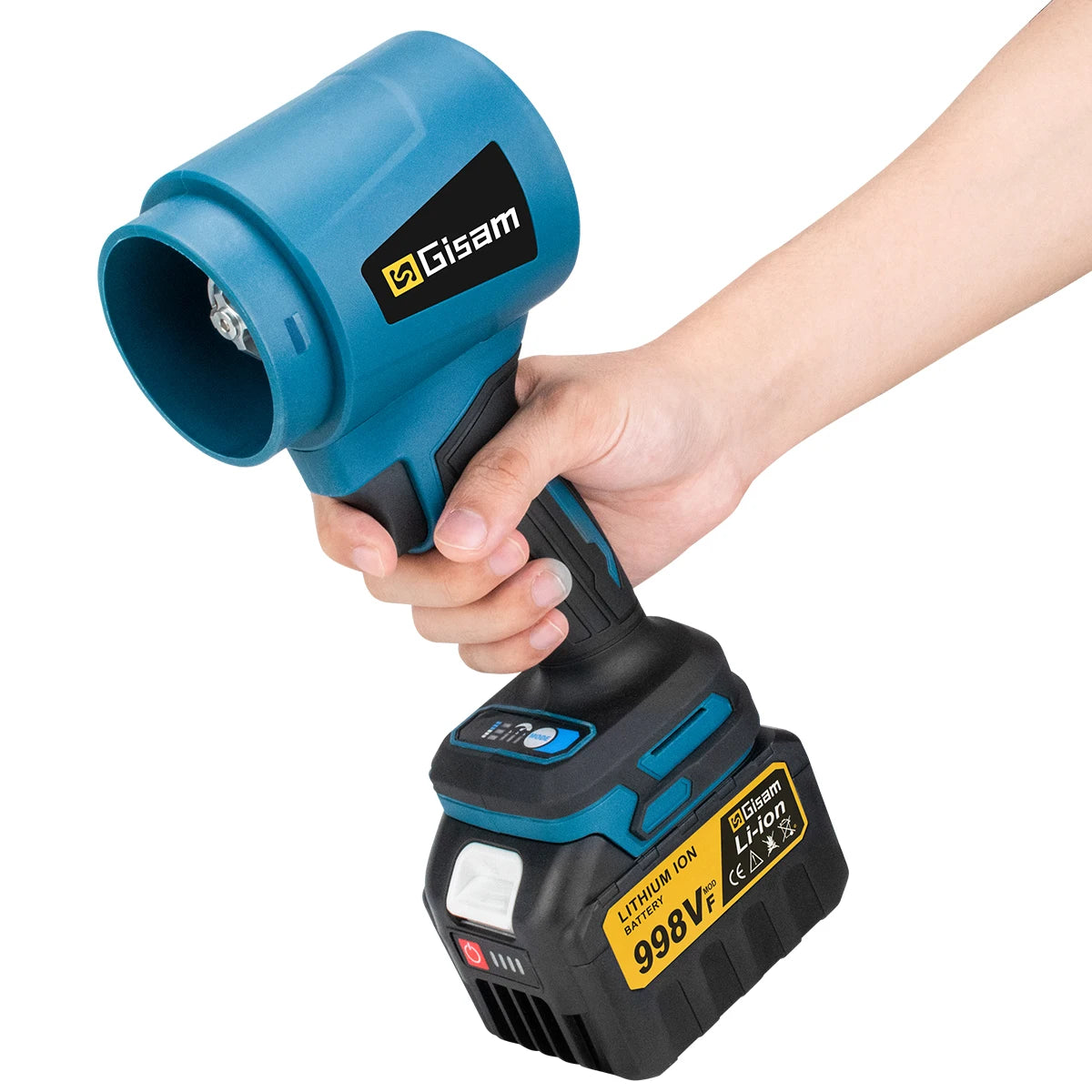 Gisam 300000RPM Brushless Electric Turbo Blowers Jet Fan 400M/S Handheld Leaf Blower Dust Blowing Tool for Makita 18V Battery