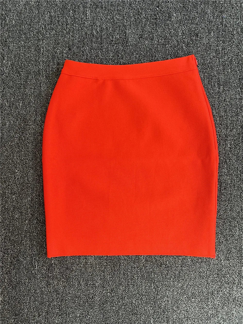40CM Mini Short Bodycon Bandage Skirts Women Sexy Super Short Candy Color Stretchable Pencil Skirt Nightbar Club Party Going Out