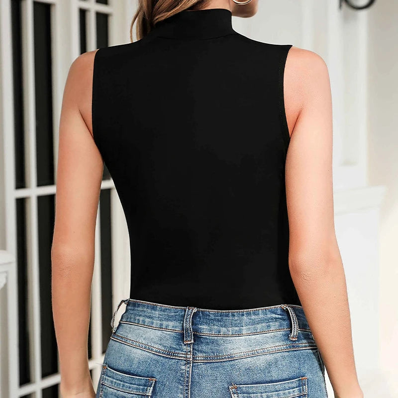 Sleeveless High Neck Bodysuit New Women's Sexy Skinny Jumpsuit Butt Lifter Smooth Body Shaper Belly Corset Female Clothing