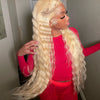 Deep Wave 13x6 HD Lace Frontal Human Hair Wig 30 40 Inch Curly 613 Honey Blonde Water Wave 13x4 Lace Front Wigs For Women 250%
