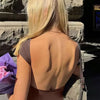 Elegant Women Dress Basic Short Sleeve Sexy Backless Slim Fit Summer Casual Vintage Gothic Streetwear Long Dress
