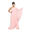 Sexy Chic Women One Shoulder Jumpsuit Chiffon Long Sleeve Prom Party Clothes Designer One Piece Ruffles Rompers 2023