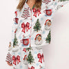 Christmas Tree Long Sleeve Women's Pajamas Set Fashionable Casual Comfortable 3D Printed Casual Y2K Women's Pajama Set 2025