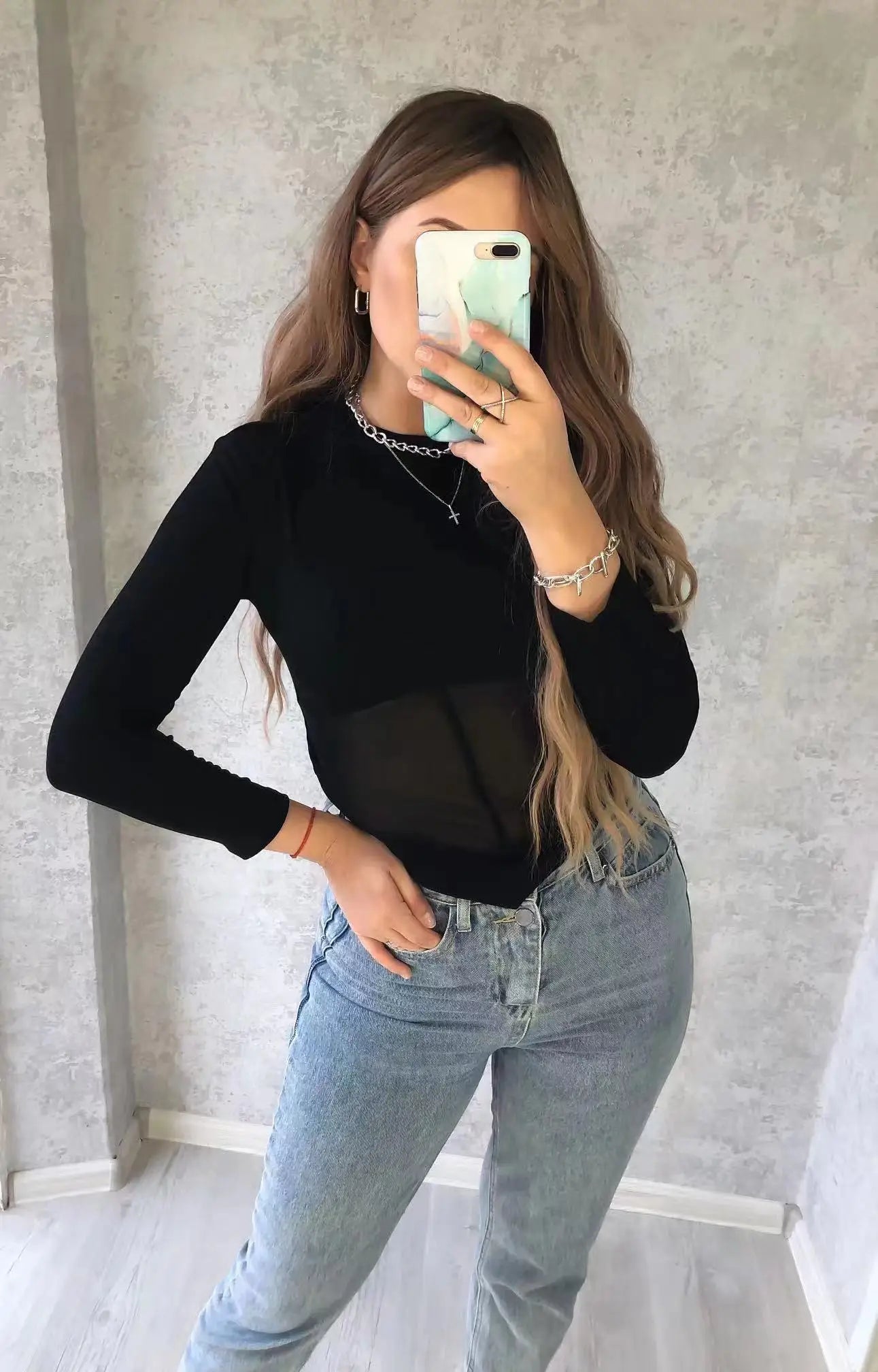 Summer Women T Shirt Girls T-Shirt Woman Clothes Long Sleeve Tops Spring Black Slim Tshirt Female Crop Top Tee Sexy Skinny Y2k