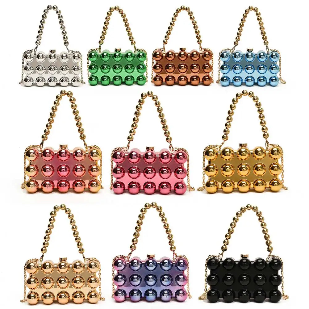 Acrylic Clutch Purse For Women Bubble Crossbody Purse Detachable Strap Square Handbag Wedding Prom Party Leisure Shopping Bag