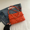 Acrylic Chain Crossbody Square Bags Casual Flap Women Commute Bags Quilted All-match Winter Large Capacity for Girls Shopping
