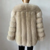 BEIZIRU Winter Woman Real Fox Fur Coat Warm Fashion Natural  New Luxury Stylelong sleeve fashion girls jacket