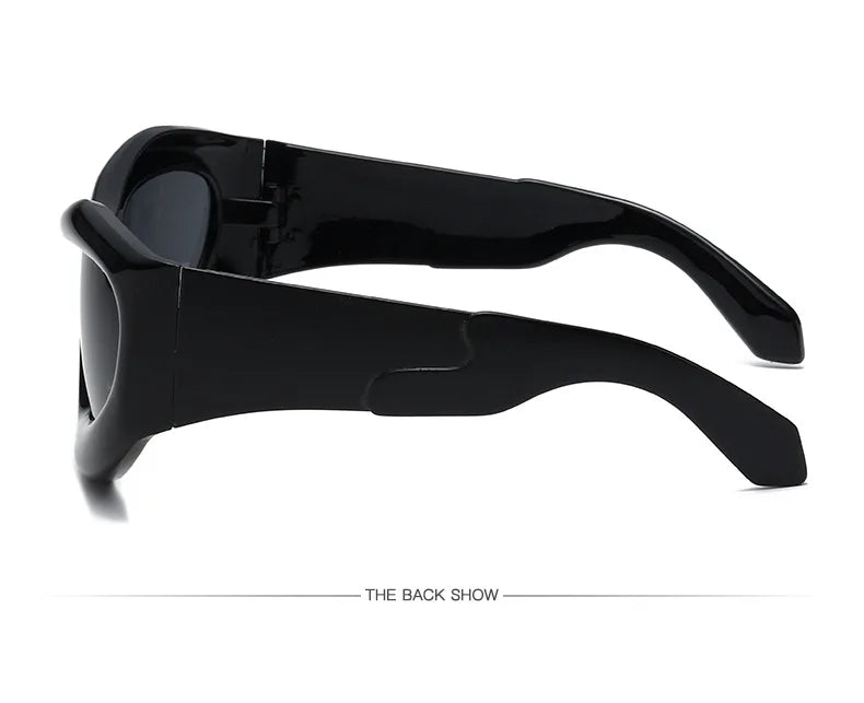 Cool Exaggerated Glasses Future Science And Technology Sense Skiing Big Frame Sunglasses Dazzling Men And Womean
