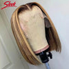 Ginger Short Bob Lace Front Wigs 100% Human Hair Wigs Bob Lace Wigs For Women Blonde Orange Straight Brazilian Hair Closure Wig