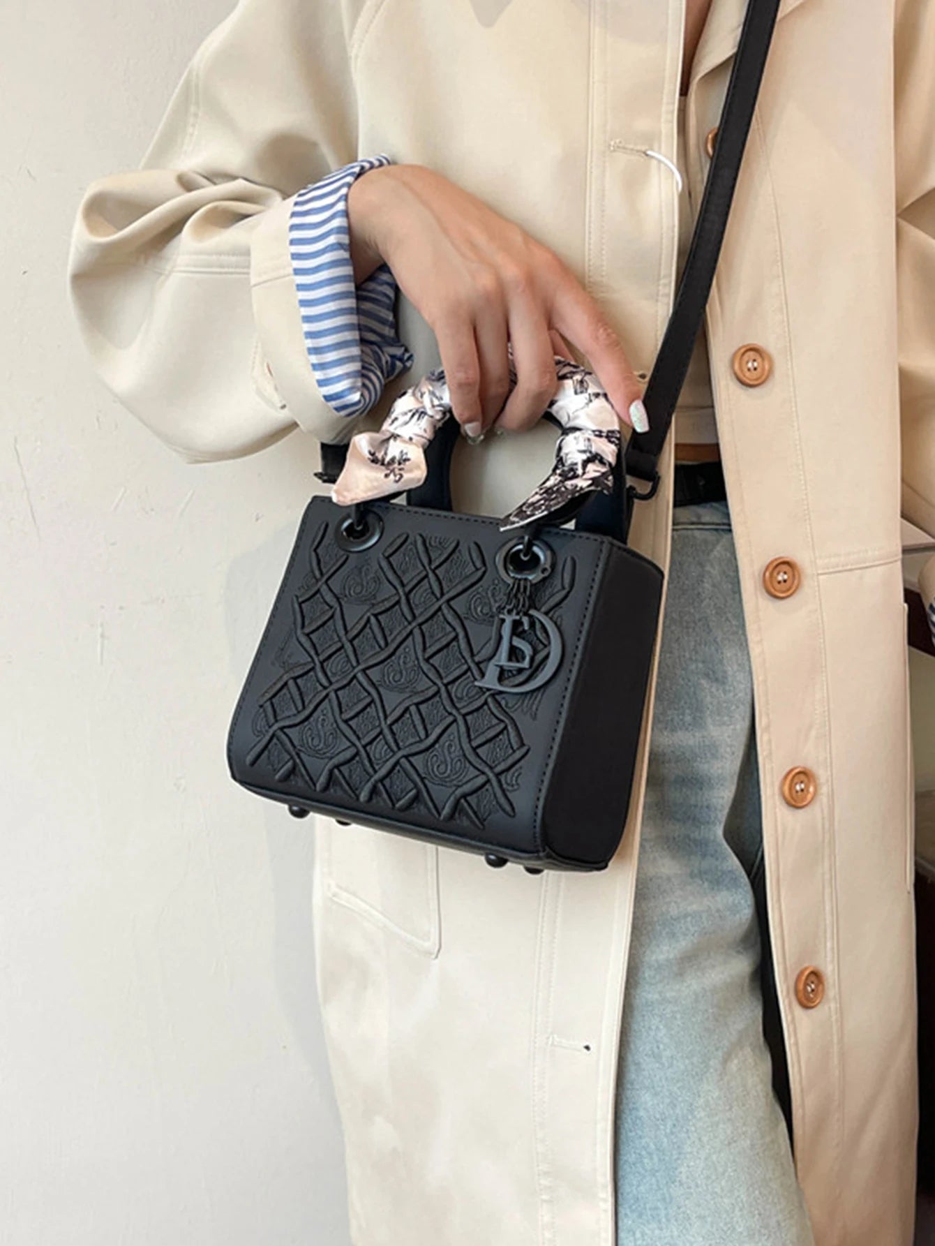 Small And Niche High-End Daifei Handbag For Women 2024 Fashionable New Diamond Grid Handbag, Single Shoulder Crossbody Bag, Chri