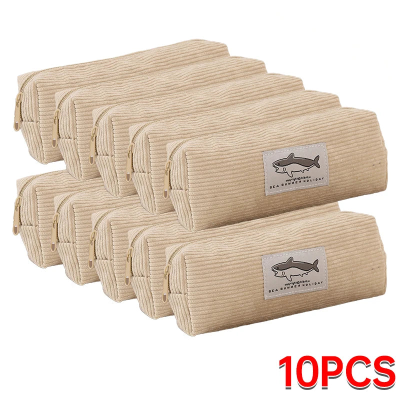 Cute Shark Pencil Case Embroidery Pen Bag Back to School Supplies Stationery Items for Girls Kids Desk Cute Accessories Gift