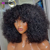 Afro Kinky Curly 500 Density Glueless Lace Front Wig Human Hair Ready To Go 13×6/360 HD Lace Front Wig Preplucked Hair For Women